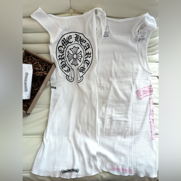 Chrome Hearts Pink Graphic Tank Tops - Picture 3 of 3